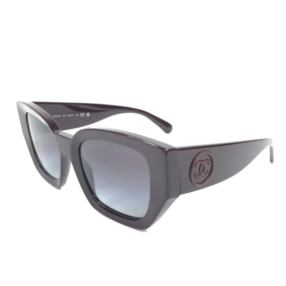 CHANEL 5506 New in the Box Burgandy Square Sunglasses with Dark Lenses